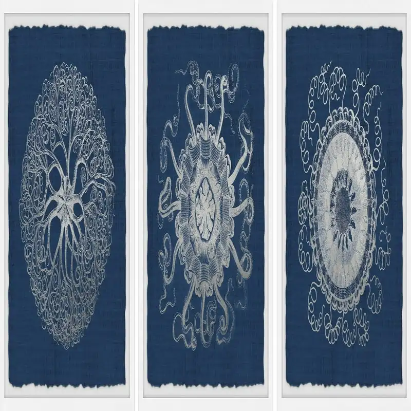 

Anemone on Indigo Triptych Photocard holder Kpop Photocard binder Photo card holder Picture frame Kpop photocard holder Photo al