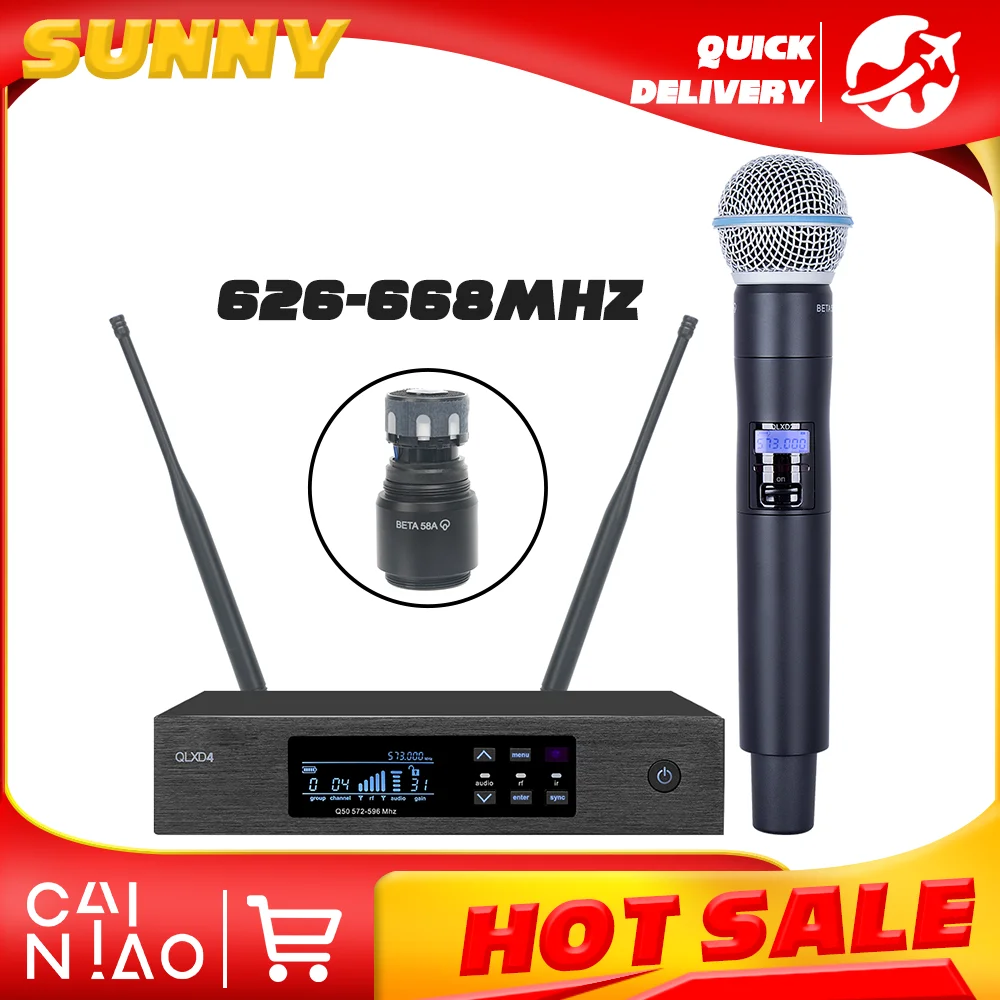 Pack 2 Micros Sans Fil Shure BETA58A + Récepteur GLXD4 – Neuf, Idéal Pour Scène !