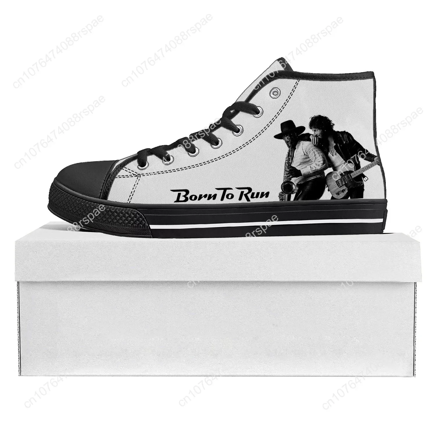 Born To Run High Top High Quality Bruce Springsteen Sneakers Mens Womens Teenager Canvas Sneaker Casual Couple Shoes Custom Shoe