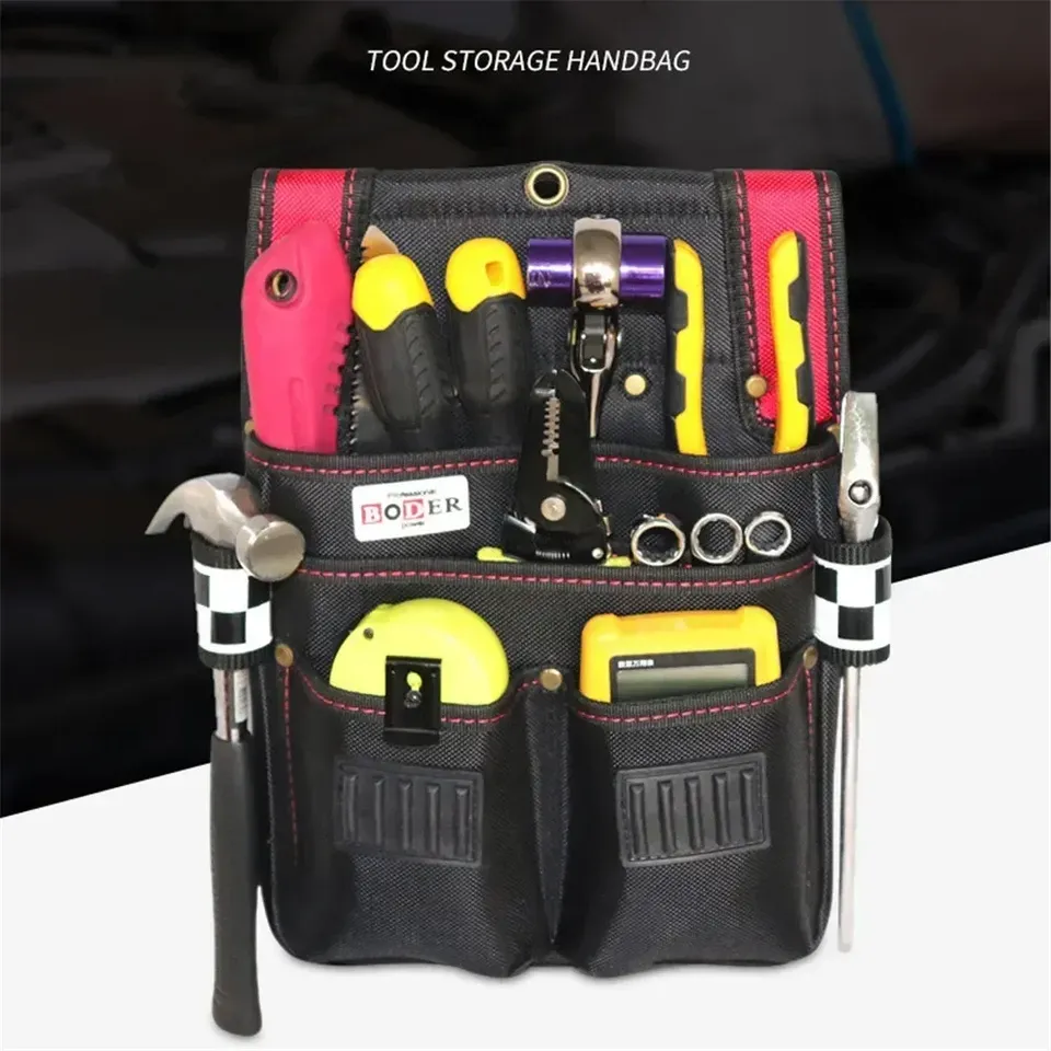 Multi Functional Electrician Waist Bag Hardware Repair Waterproof Tool Bag Thickened Oxford Cloth Lightweight Tool Kit