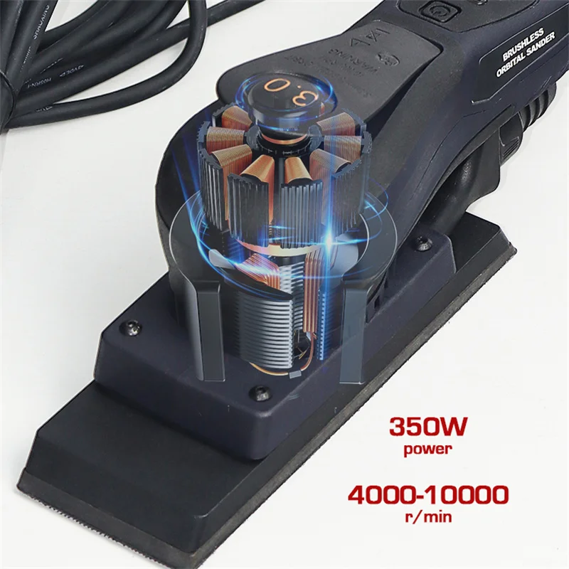 Mini Sander Grinder Car Polisher Cordless Car Polisher Electric Polisher Electric Orbital Sander 70x198mm