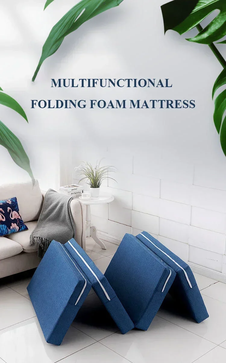 Description Picture 2 of itemFoldable Sponge Mattresses Single Bed Furniture Memory Foam Folding Mattress for Office Lunch Break Simple Mat Tatami Yoga Pad