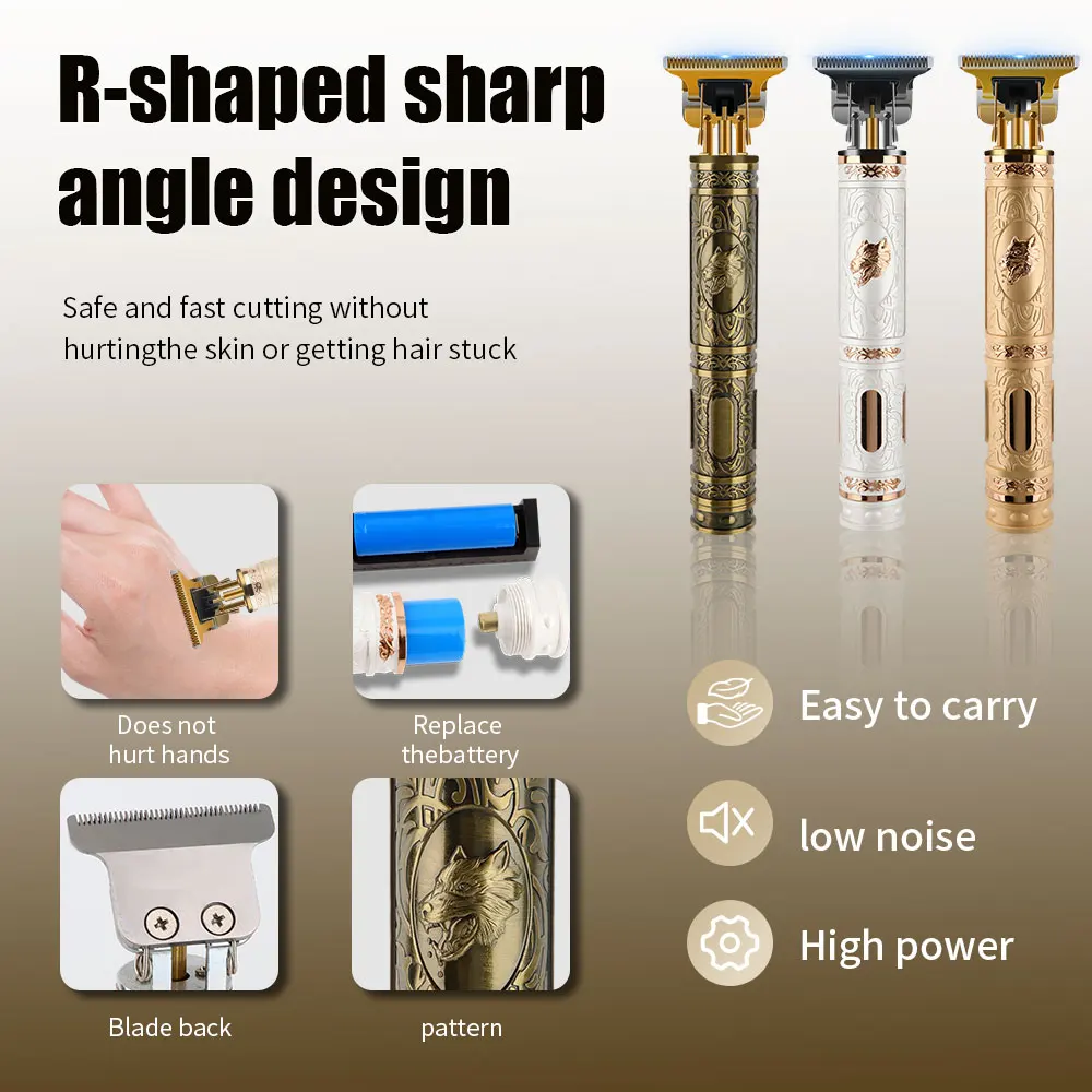 T9 Electric Hair Cutting Machine Hair Clipper Professional Men Shaver Rechargeable Barber Trimmer for Men Dragon Buddha