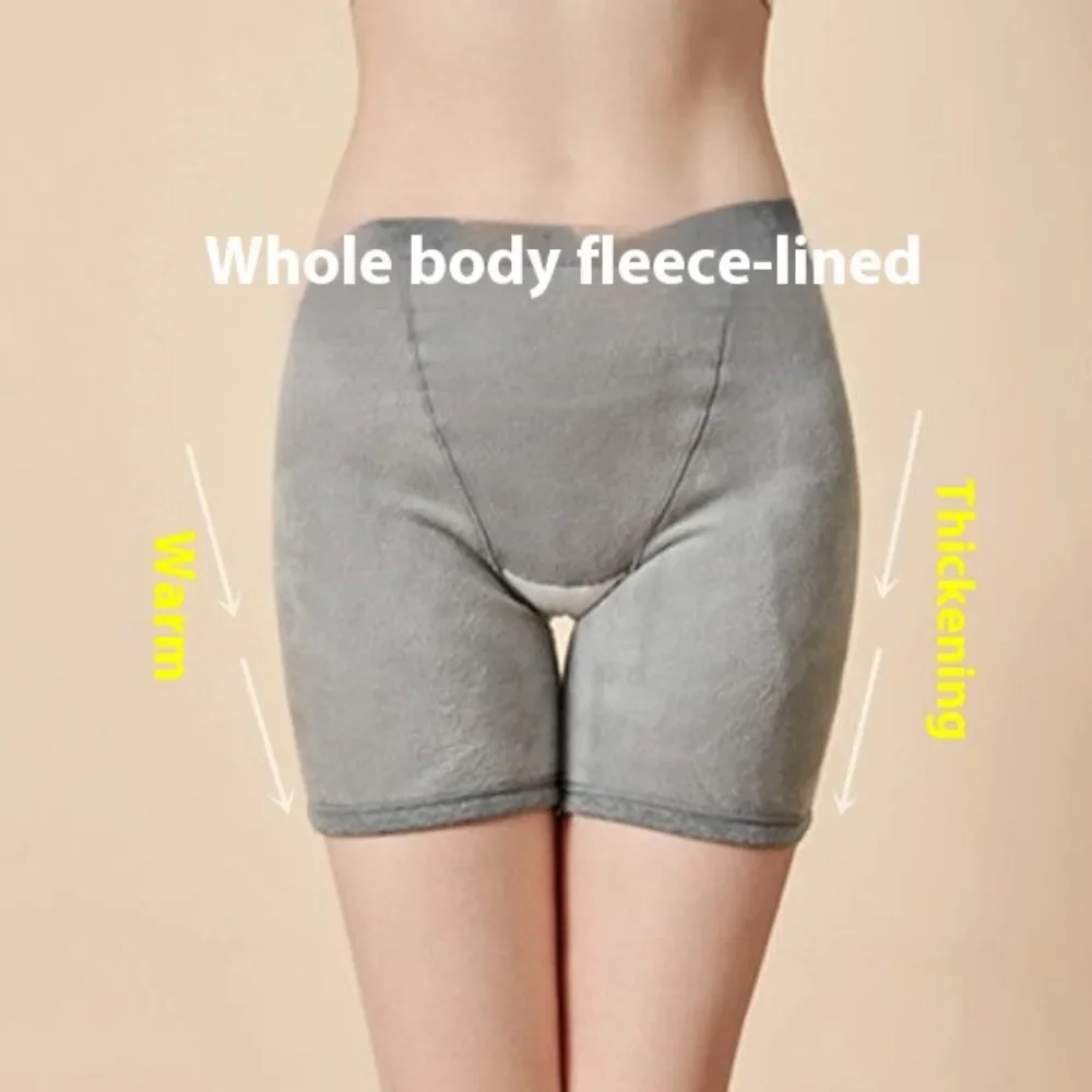 Women Safety Shorts Thermal Underwear Thickened Fleece Winter