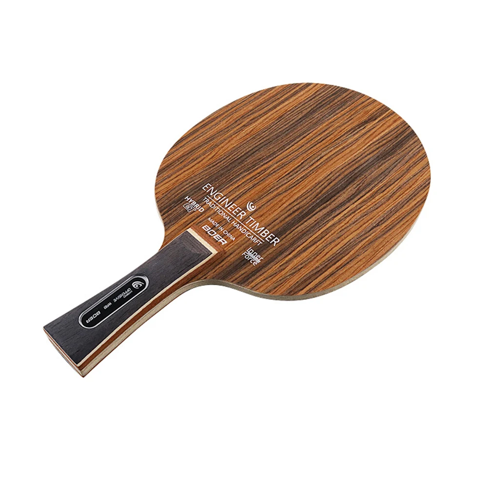 Premium Ebony Dalbergia Table Tennis Blade - 5-Ply 6.2mm Paddle with Long Handles