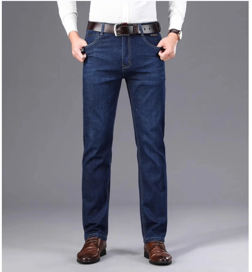 Autumn/Winter Men Loose Straight Casual High-waisted Jeans denim pants,denim trousers,cargo jeans