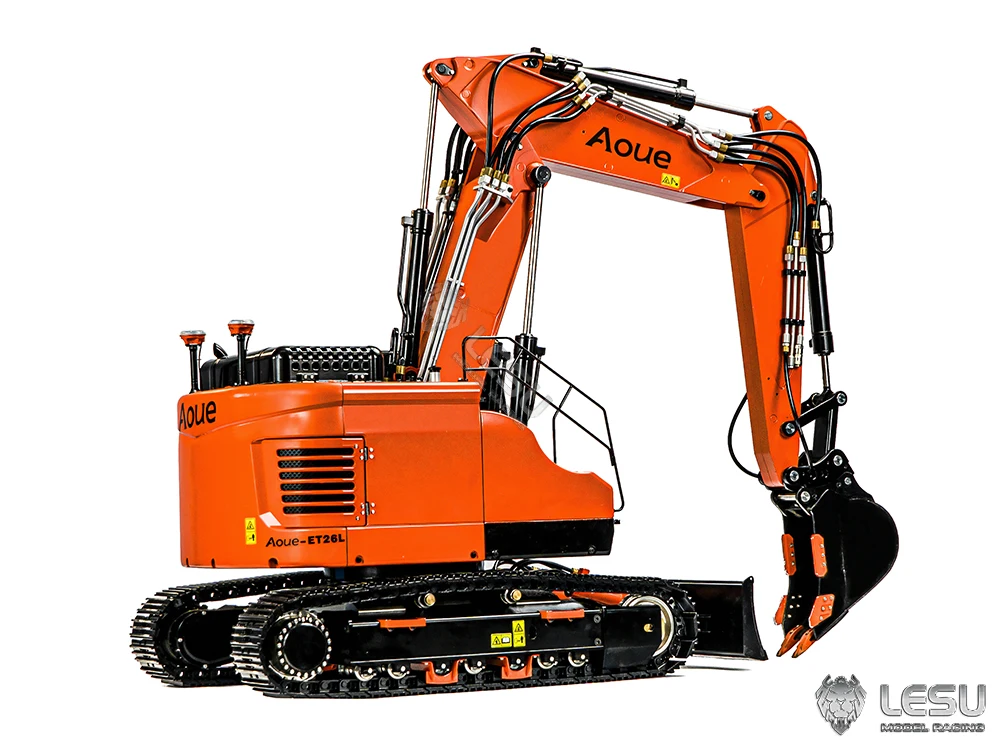 Scee19fbbd2794786887c689ce8b7abbfH Model ciężkiej maszyny LESU1/14 Aoue-ET26L trójramienny mały krótki pas ogonowy łopata przednia koparka gąsienicowa RC