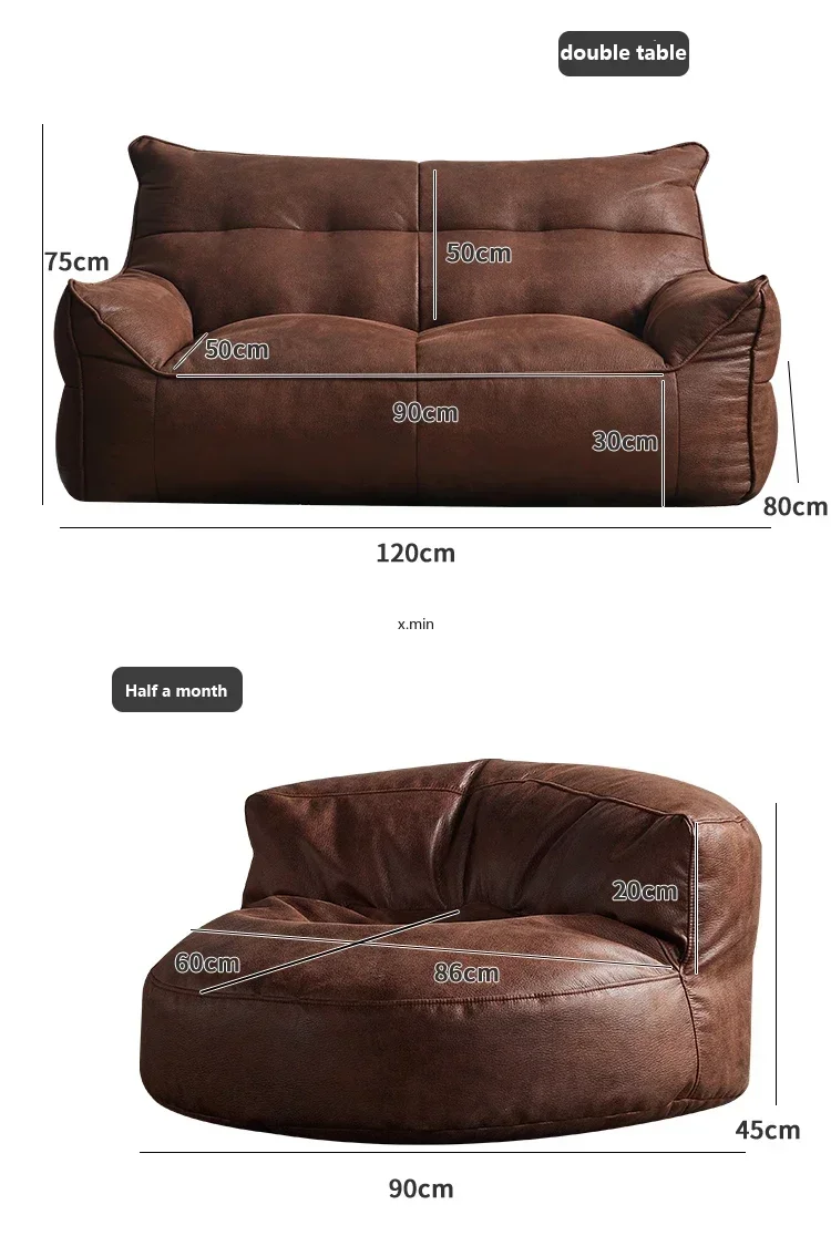 Vintage Living Room Sofa Nordic Style Minimalist Lazy Loveseat Sofa European Designer Tatami Divani Soggiorno Bedroom Furniture
