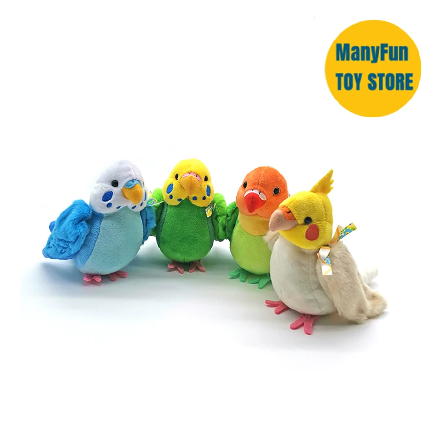 Budgerigar Cockatiel Parrot High Fidelity Anime Cute Plushie Budgie Bird Plush Toys Lifelike Animals Simulation Stuffed Doll Kid 6
