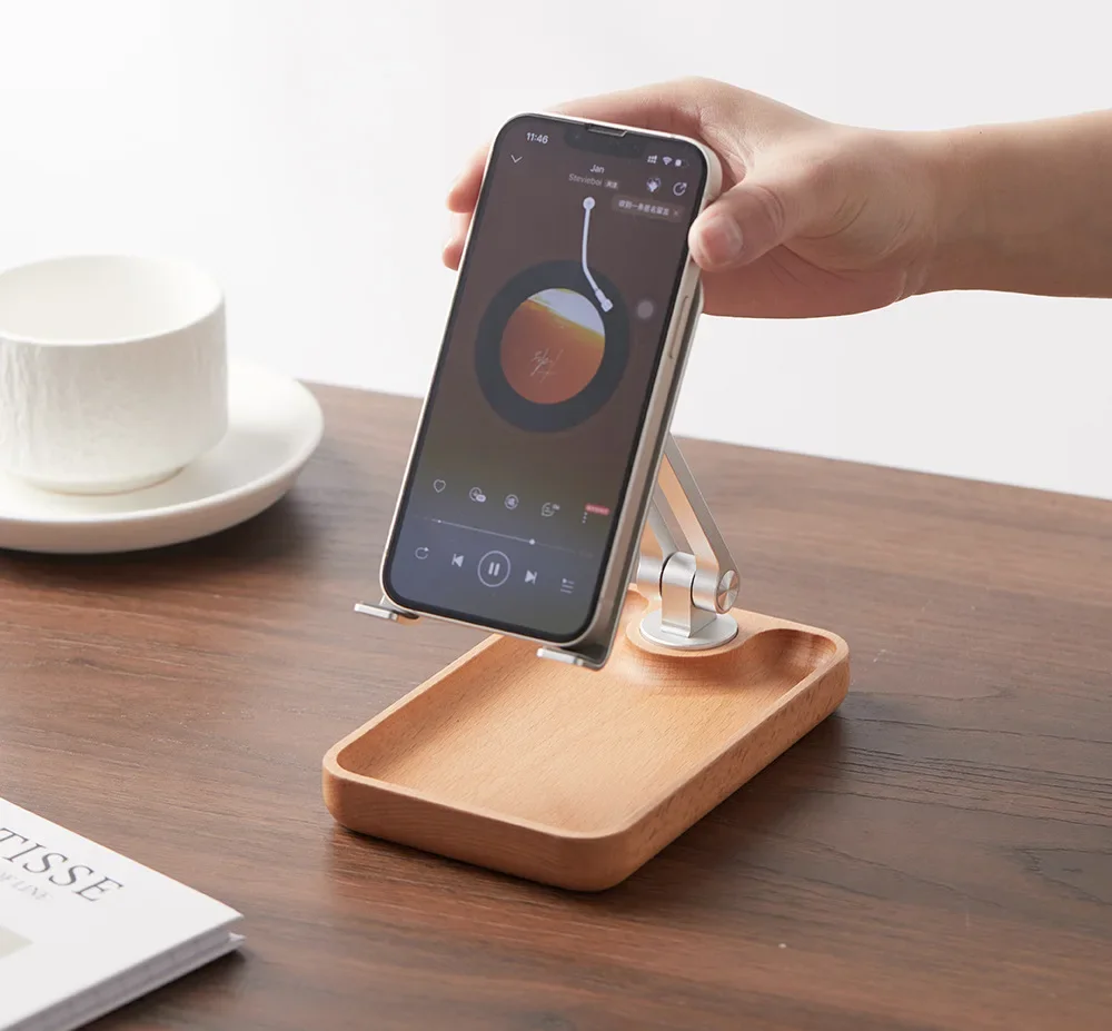 Supporto Telefono Pieghevole In Metallo - Mini E Leggero, Con Adesivo Forte, Angolo Regolabile - Per Cellulari E Tablet