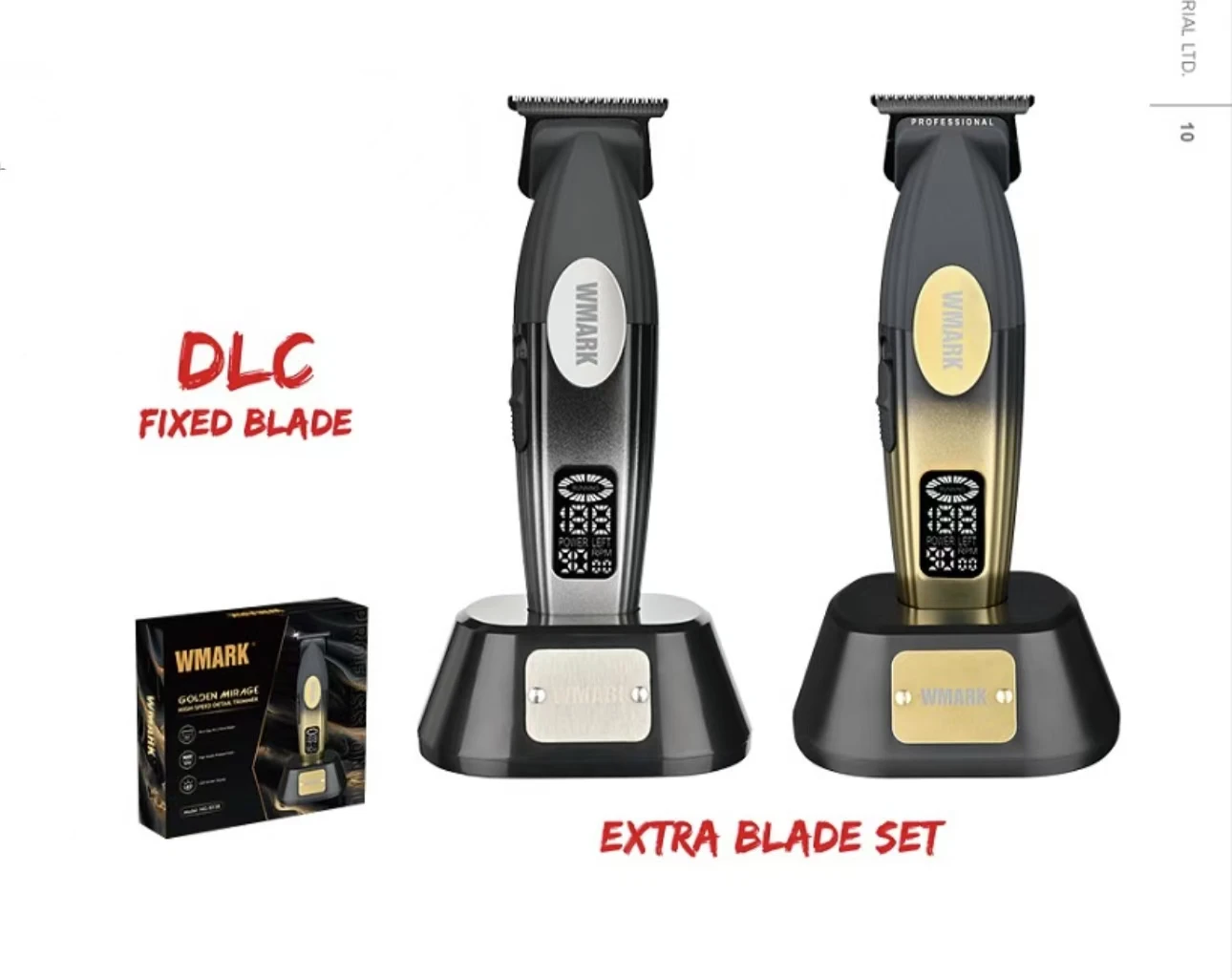 WMARK's new NG-8238professional men's hair clipper 9000-10000 RPM with charging stand