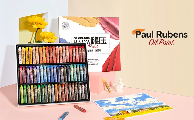 Paul Rubens Oil Pastel Standard 24+2 Colors Set Vivid Vibrant Colors  Professional Painting Soft Oil Pastels Drawing Graffiti Art - AliExpress