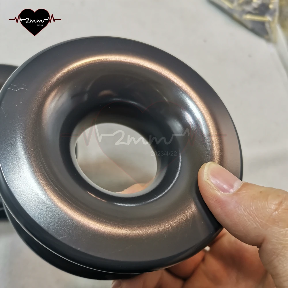 R38x28 hard anodize with PTFE coating big size low friction rings for sailing Aluminum alloy Notch Hard Coated Rigging Thimble