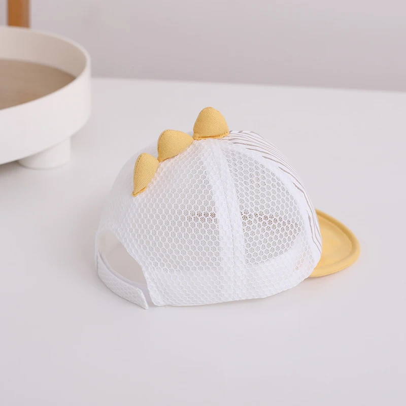 Summer Mesh Baby Cap baseball cap baby hat kids caps Cute Dinosaur Baseball Cap Soft Eaves Striped Toddler Boy Girl Sun Hat