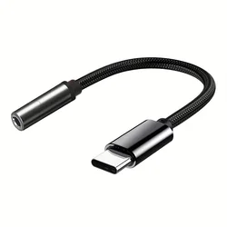 Premium USB - C to 3.5mm Audio Adapter Cable (Black)