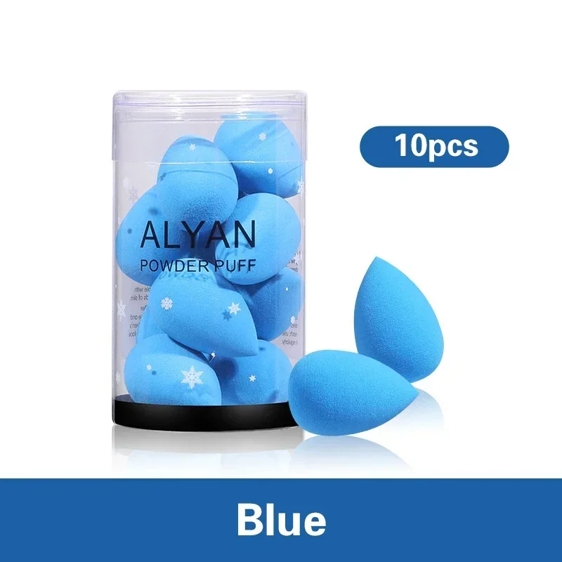 10PCS Makeup Blender Mini Beauty Egg Cylinder Wet and Dry Sponge Puff for Liquid Foundation BB Cream Beauty Makeup Accessories 5