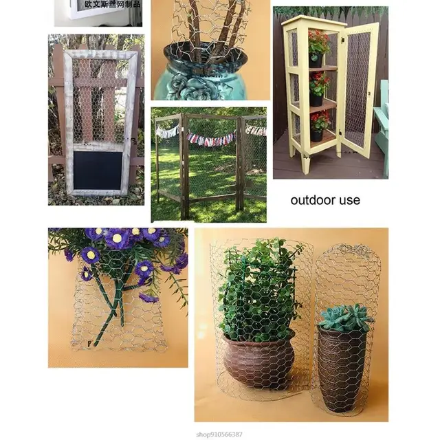 Csirkehuzal Horganyosított Háló Diy Kézműves Hatszögletű Kert Tartós Karcálló Rozsda -Bizonyító Többcélú Könnyű - Image 5