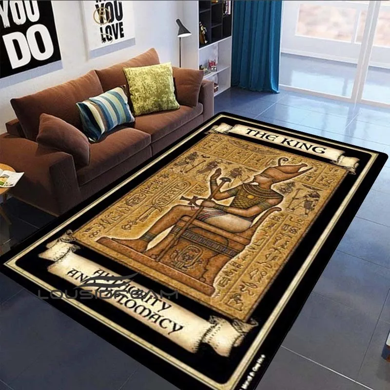 

Retro Ancient Egypt Pharaoh Home Soft Floor Mat 3d Printing Home Living Room Bedroom Sofa Fluffy Area Rug Room Decoration