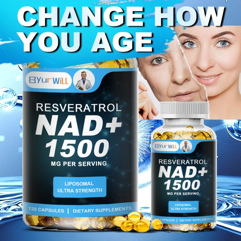Extra Strength NAD Supplement 1500 mg &ndash;Liposomal NAD+ for Women & Men Resveratrol -Energy, Anti-Aging, Cell Regeneration