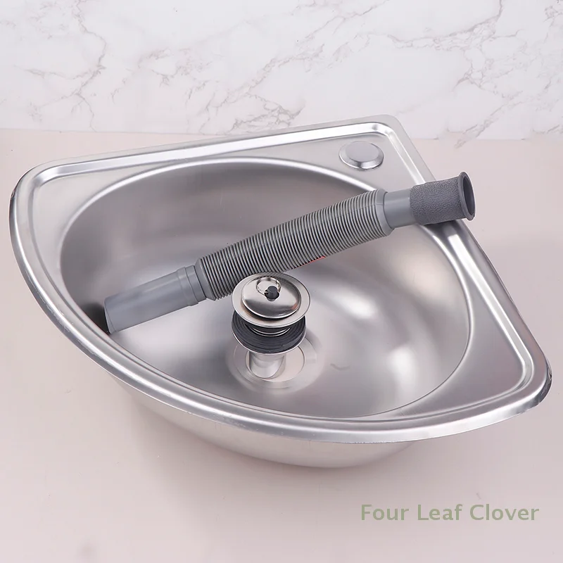 RV Kitchen Sink Stainless Bathroom Basins Camper Vegetable Corner Motorhome Bar Steel Small Single Bowl Drop Tub kitchen sink