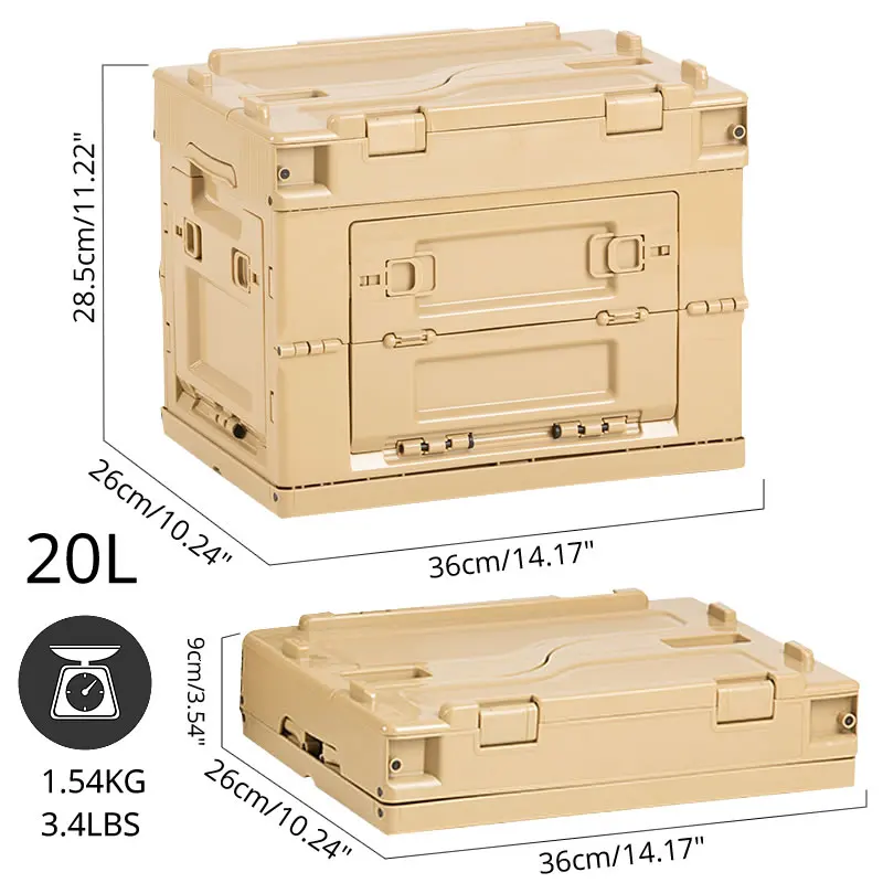 HUMAN MADEed Japanese Folding Box Foldable Large Capacity Storage Box  Outdoor Camping Locker Bin Fashion Luxury Organizer Box
