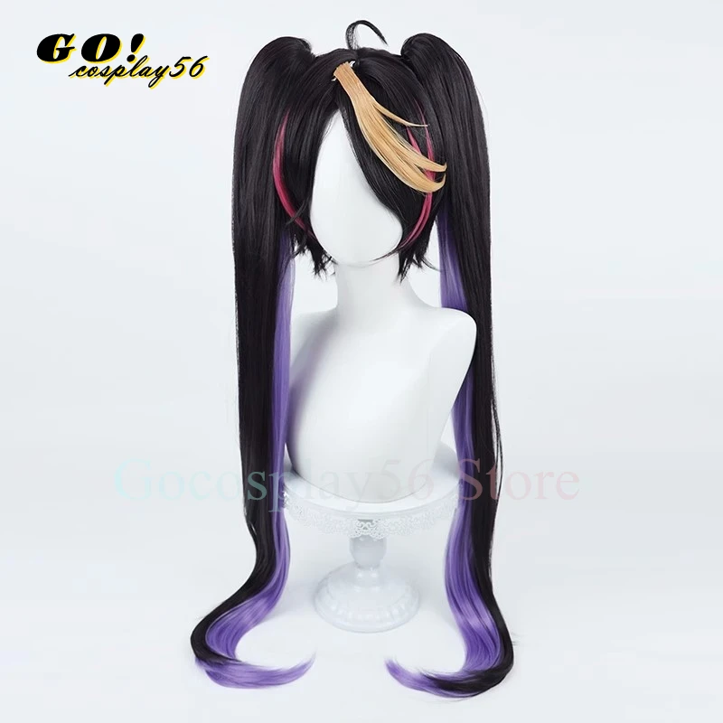 Virtual r NIJISANJI Luxiem Shu Yamino New Outfit Black Purple  Cosplay Wig