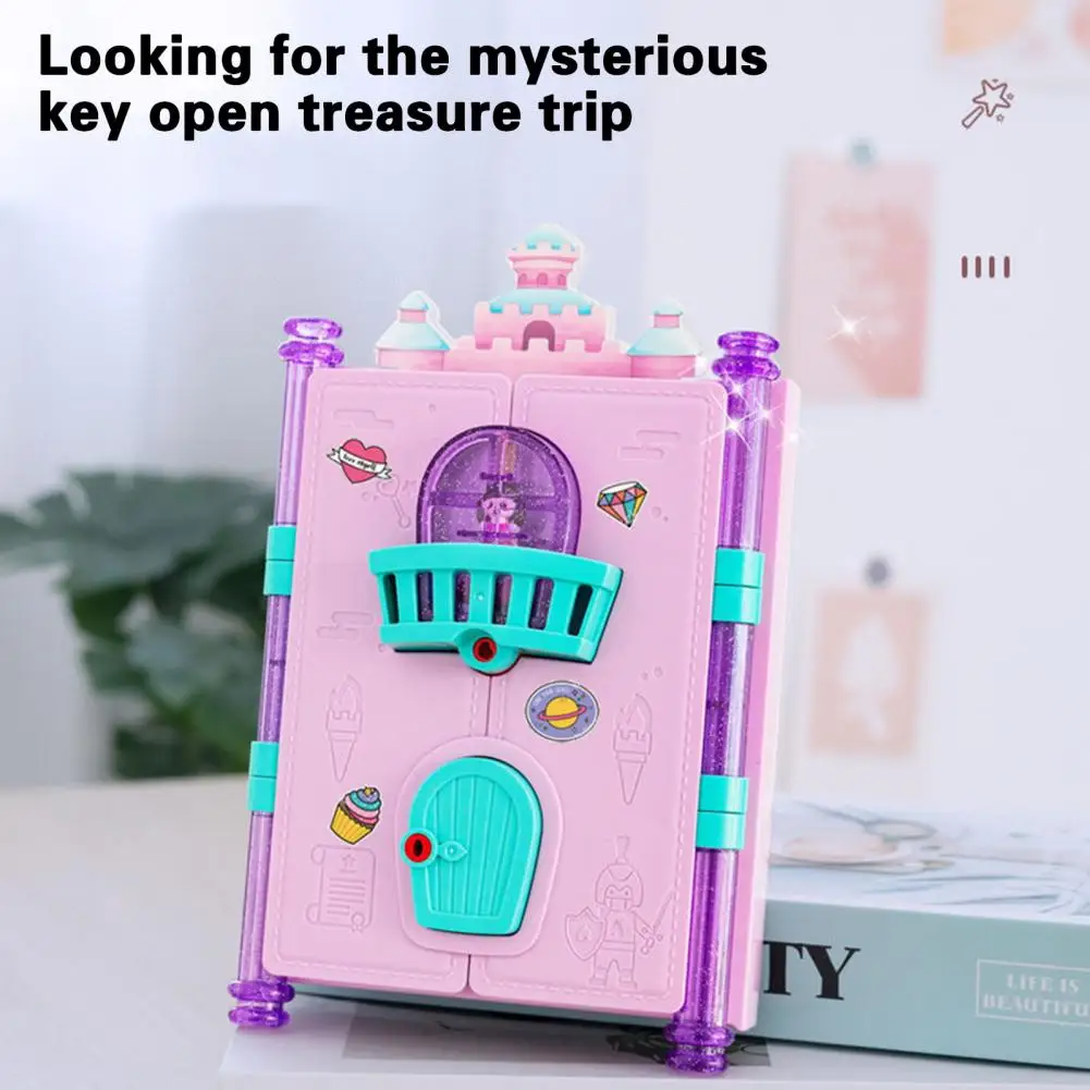 Girls Diary Toy  Cute Rich Accessories Festival Gift  Notebook Keys Pencil Ruler Book Toy Children Gift 4