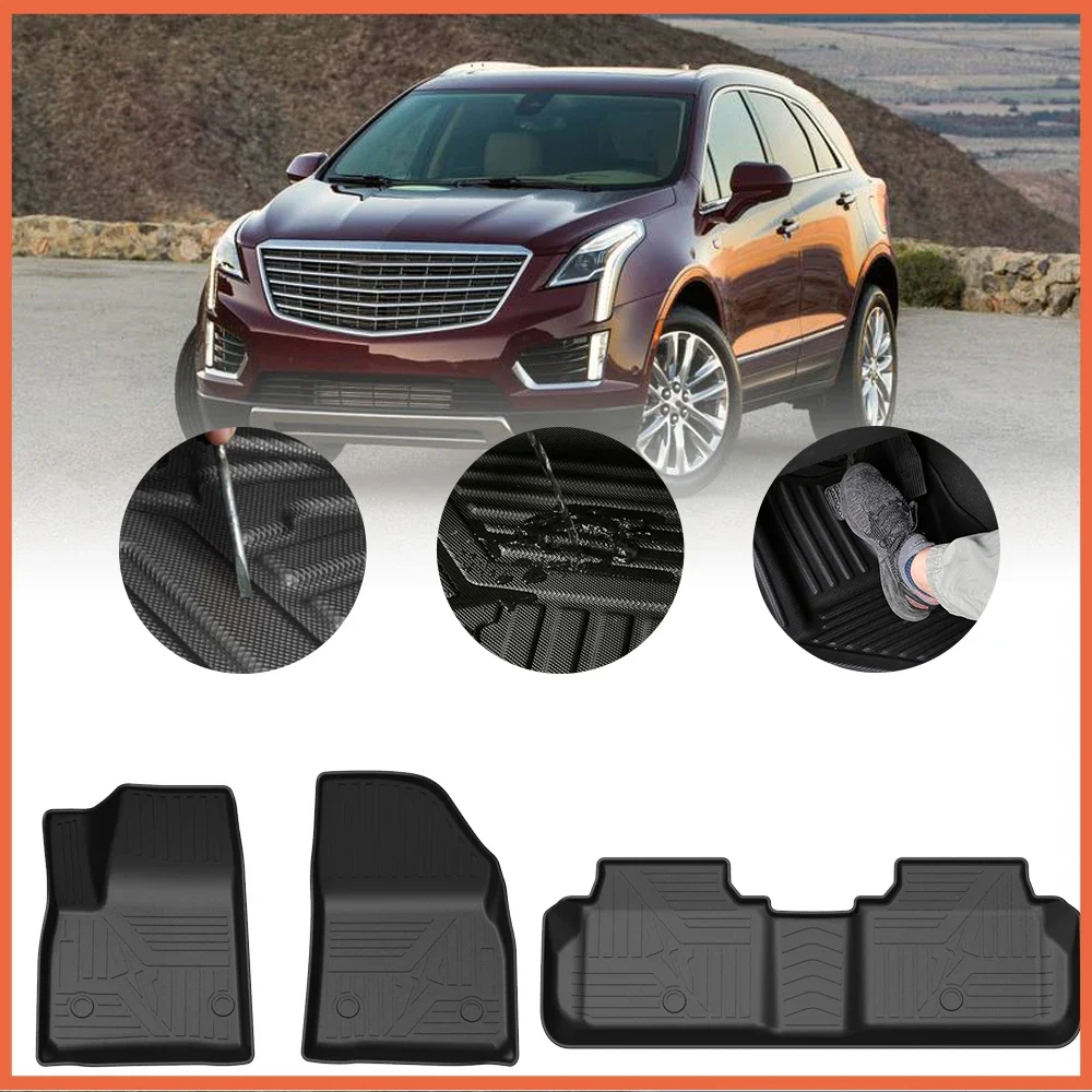 

Fully Surrounded Foot Pad For Cadillac XT5 2016 2017 2018 2019 2020 Car Waterproof Non-Slip Rubber Floor Mat TPE Car Accessorie