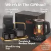 Luxury Tea Set. Electric Kettle with Tea Infuser for Loose Leaf And Ceramic Serving Set. Pot And Cups Set With Wo 3
