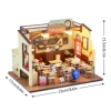 DIY Wooden Miniature Model Kit Classroom Casa Doll Houses 3D Puzzle Dollhouse With Furniture Lights for Friends Birthday Gifts 6