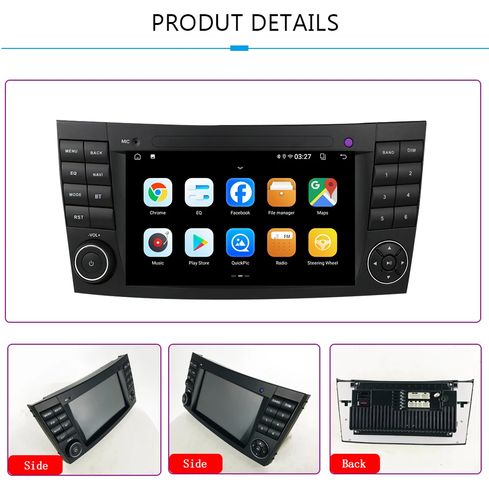7inch Touch Screen MP3 Car Multimedia Android Radio carplay For Benz E-Class W211 2002-2008