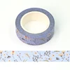 NEW Spring 1PC. 10M Decorative Light Blue Floral Washi Tape DIY Scrapbooking Planner Adhesive Masking Tape Kawaii Stationery 1