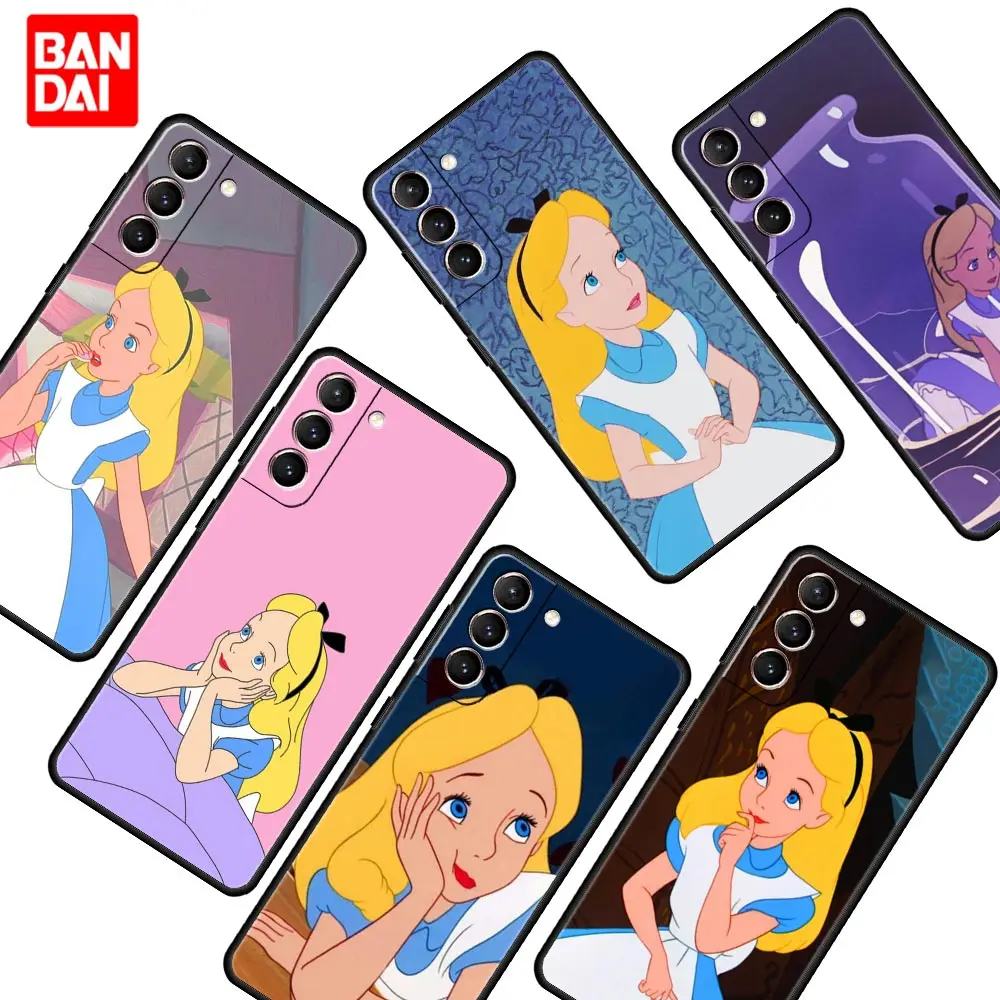 Чехол для телефона с аниме Алиса в стране чудес Samsung Galaxy S22 S21 S20 S10 Plus Ultra FE 5G S22Plus