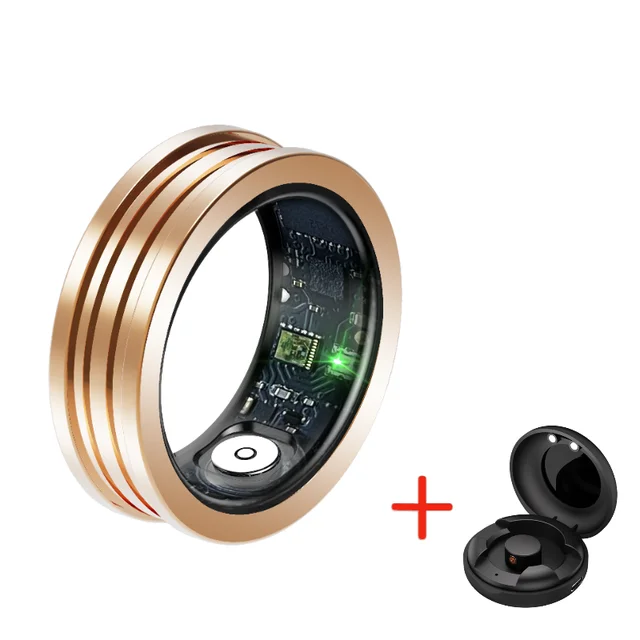 Men's Stripes smart ring, sleep and heart rate tracker,long battery life, compatible with iphone/Android women's smart rings 9