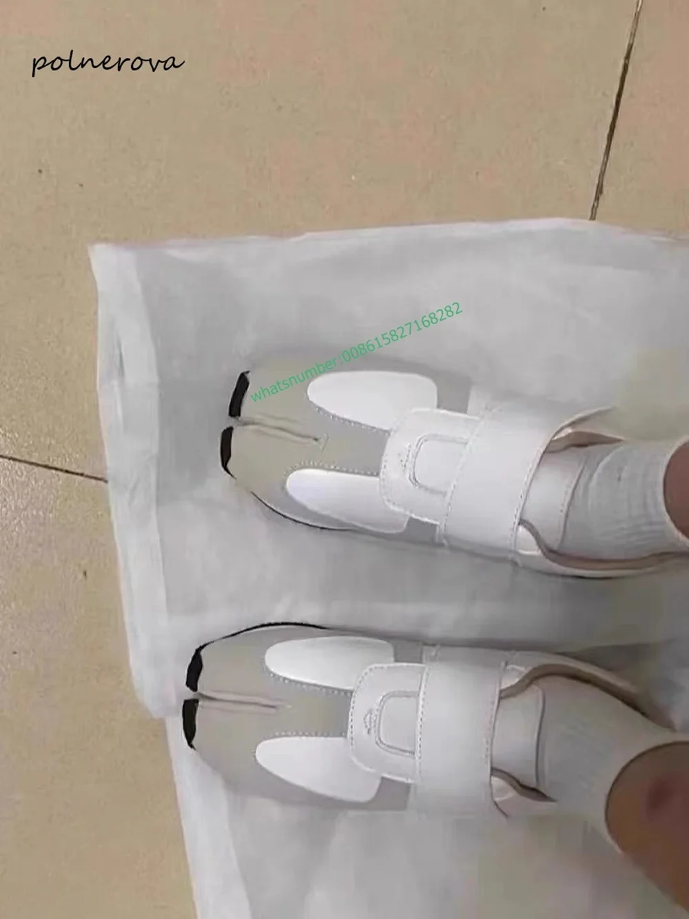 Fashion Split Toe Skate Shoes Solid Lace-Up Flat Heel Shoes Daily Casual Shoes for Women 2023 Autumn Winter Newest Leisure Retro