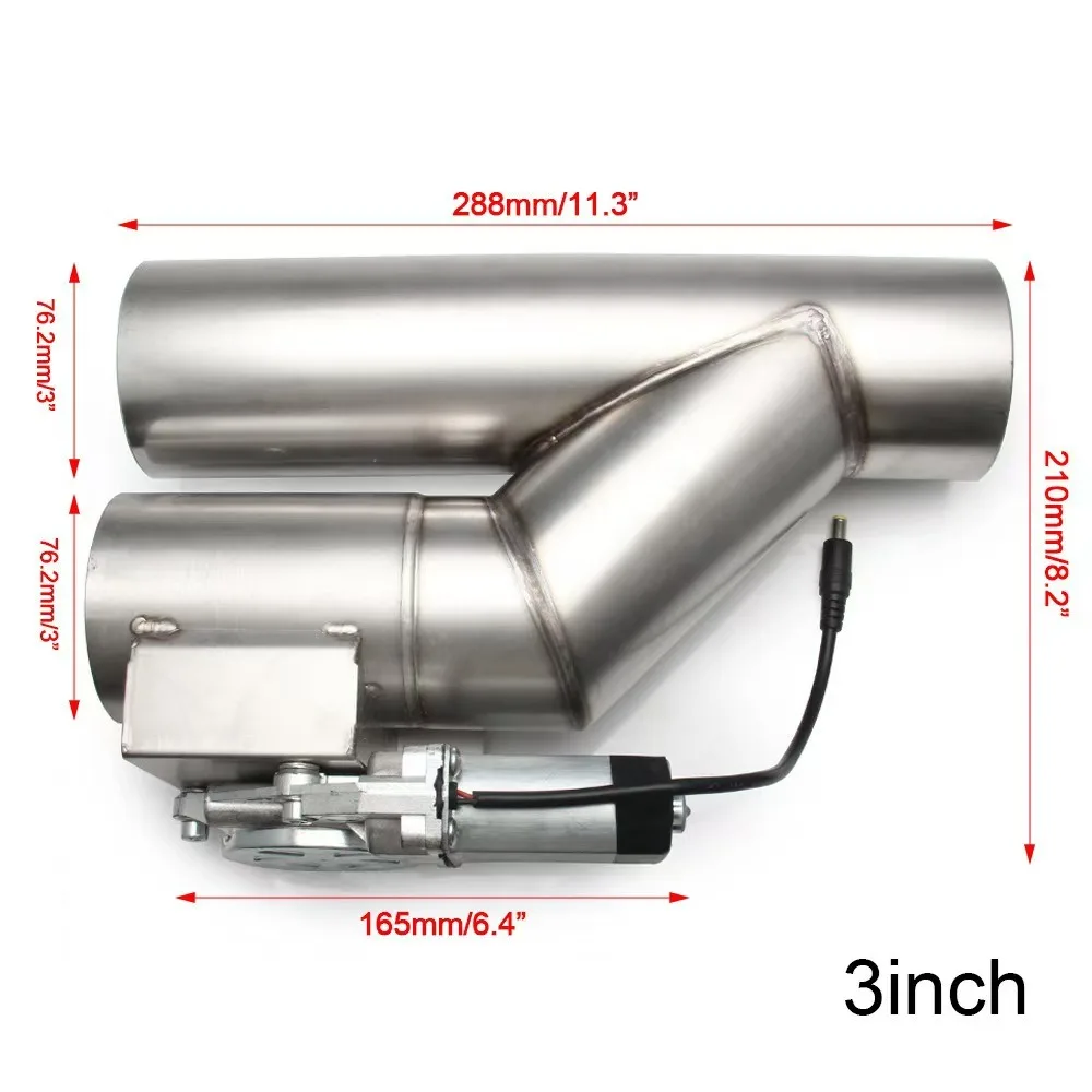 Stainless Steel Electrically Controlled Exhaust Pipe Single Valve System Variable Electrically Controlled Y-shaped Exhaust Valve