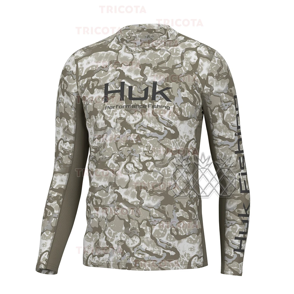 HUK Performance Fishing Shirts Men Long Sleeve Uv Protection T shirts Quick  Dry Fishing Shirts Upf 50+ Hiking Fishing Clothing - AliExpress