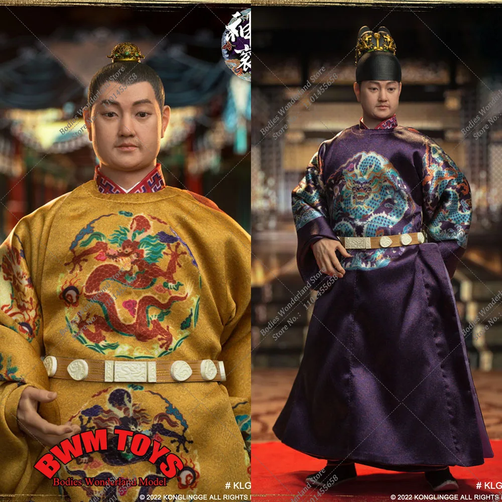 

KLG-R025 1/6 Ancient Ming Dynasty Ming Shenzong Wanli Emperor Zhu Yijun Figure 12'' Full Set Action Model Court Suit Version