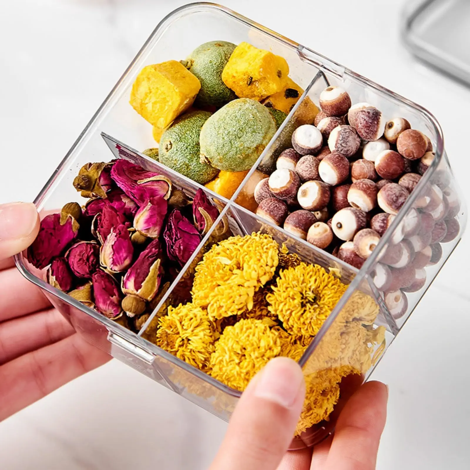 4 Pack Airtight Food Storage Containers Storage Boxes Storage Tank with Lids Divided Storage Containers  460ML 5