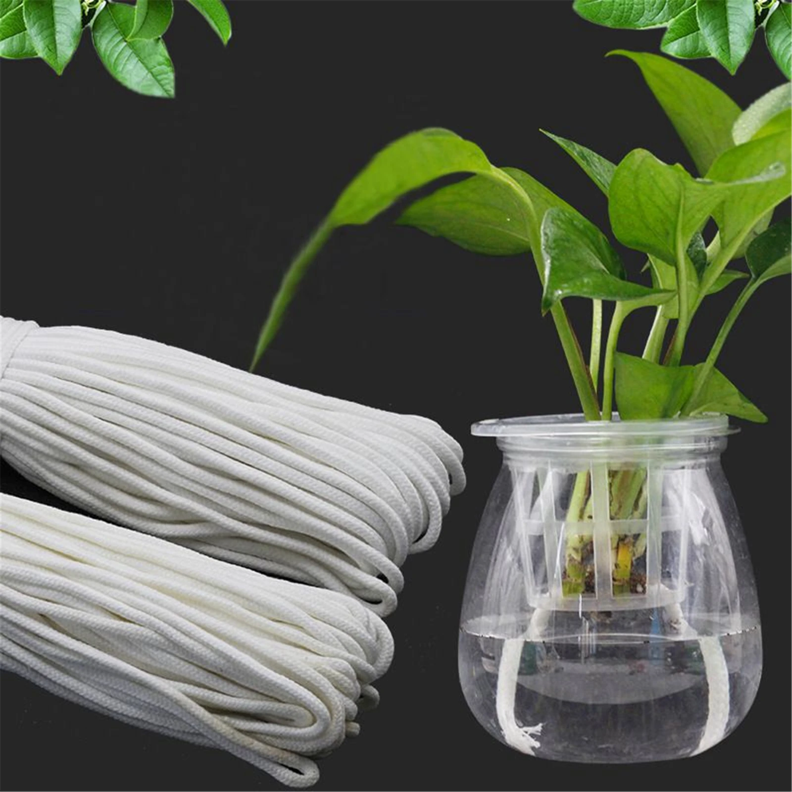 Self-watering Wick Cord Auto Drip Irrigation Waterer Device DIY 10M Potted Plant Durable Absorbent Rope |