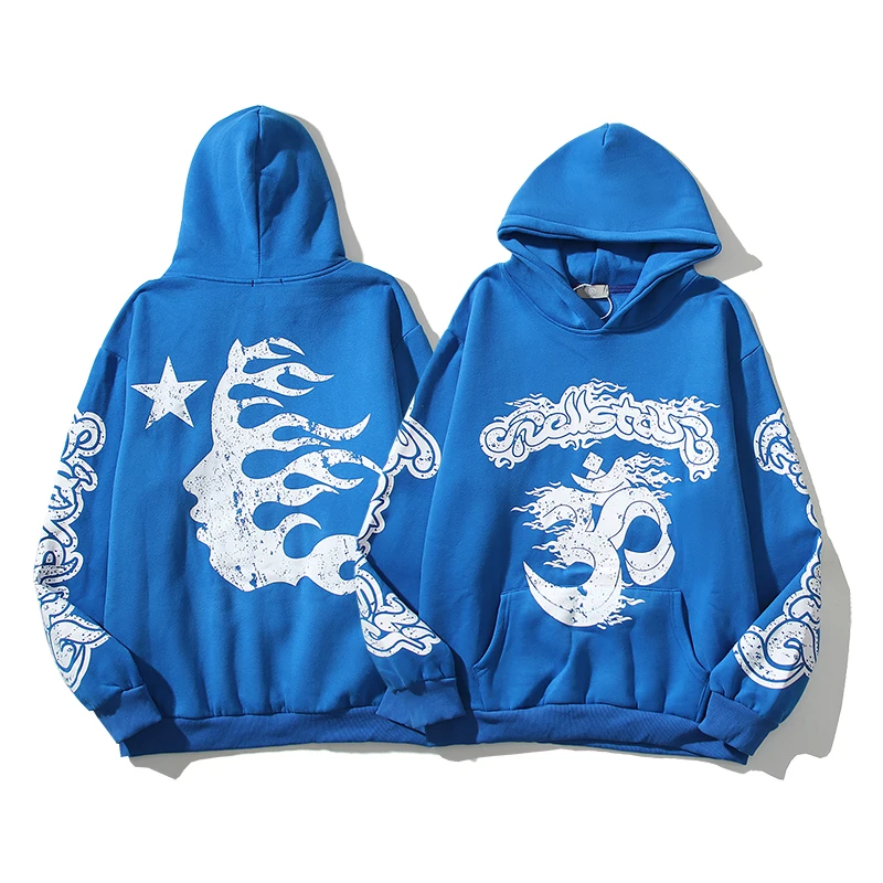 

New Red Hellstar Studios Records Hoodie Men Women Graphic Hellstar Hoodie Pullovers Vintage Sweatshirts gym