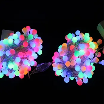 10M 20M 30M 50M LED 패어리 스트링 체리 볼 라이트 220V 110V, 운영 휴일 크리스마스 결혼식 화환 야외 방 장식