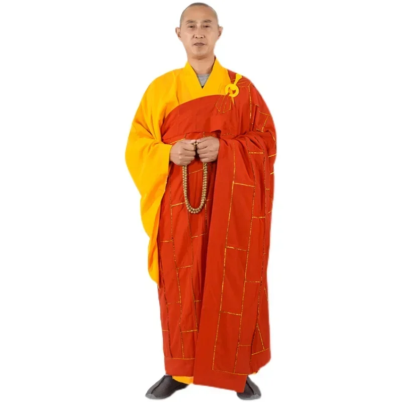 144-188cm Buddhist Monk Meditation Clothing Robes Monks Confession Cassock Gown Haiqing Monk Clothes Cloak Buddha Jiasha