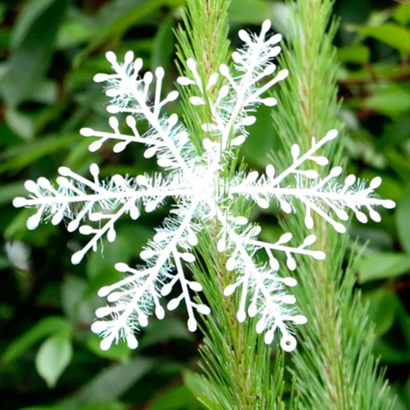 (6pcs/pack) Artificial Snowflake Decor Christmas Tree Decorations For Home Festival Decoration Gift Handmade DIY