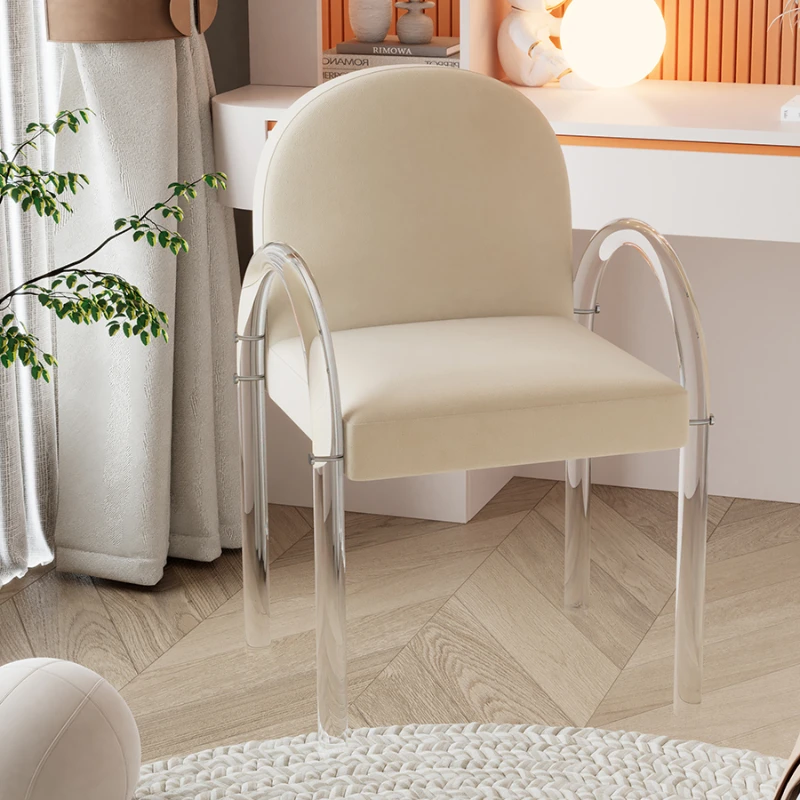 

Velvet Transparent Dining Chairs Nordic Ergonomic Modern Balcony Office Dining Chairs Luxury Muebles Restaurant Furniture MR50DC