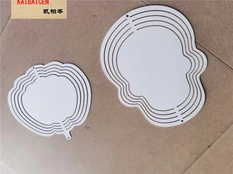 40 개/몫 승화 빈 바람 회 전자 DIY 선물 알루미늄 바람 회 금속 공예, 크리스마스 장식 설탕 두개골 종소리