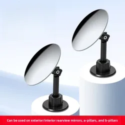 Compact 360° Adjustable Foldable Blind Spot Mirror with Wide - Angle View for Enhanced Rearview Visibility (Circle - 2pcs)