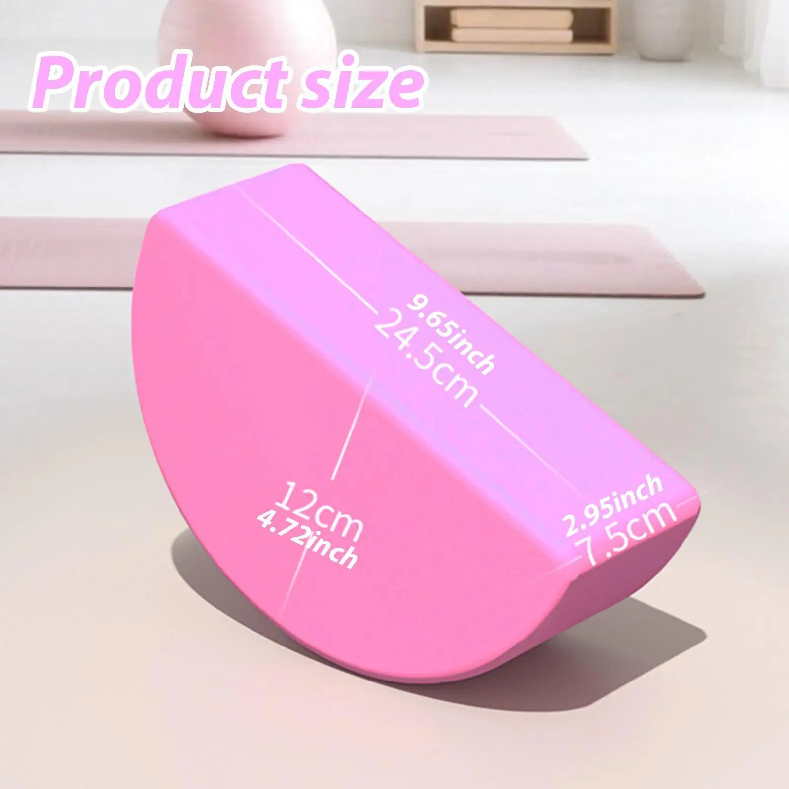 Half Moon Anti-Slip Yoga Block for Stretching and Core Training