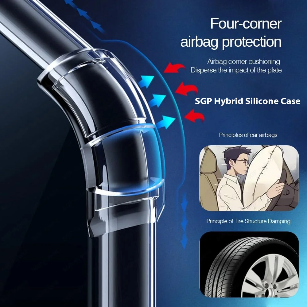 Shockproof Transparent Silicone Armor Phone Case Cover