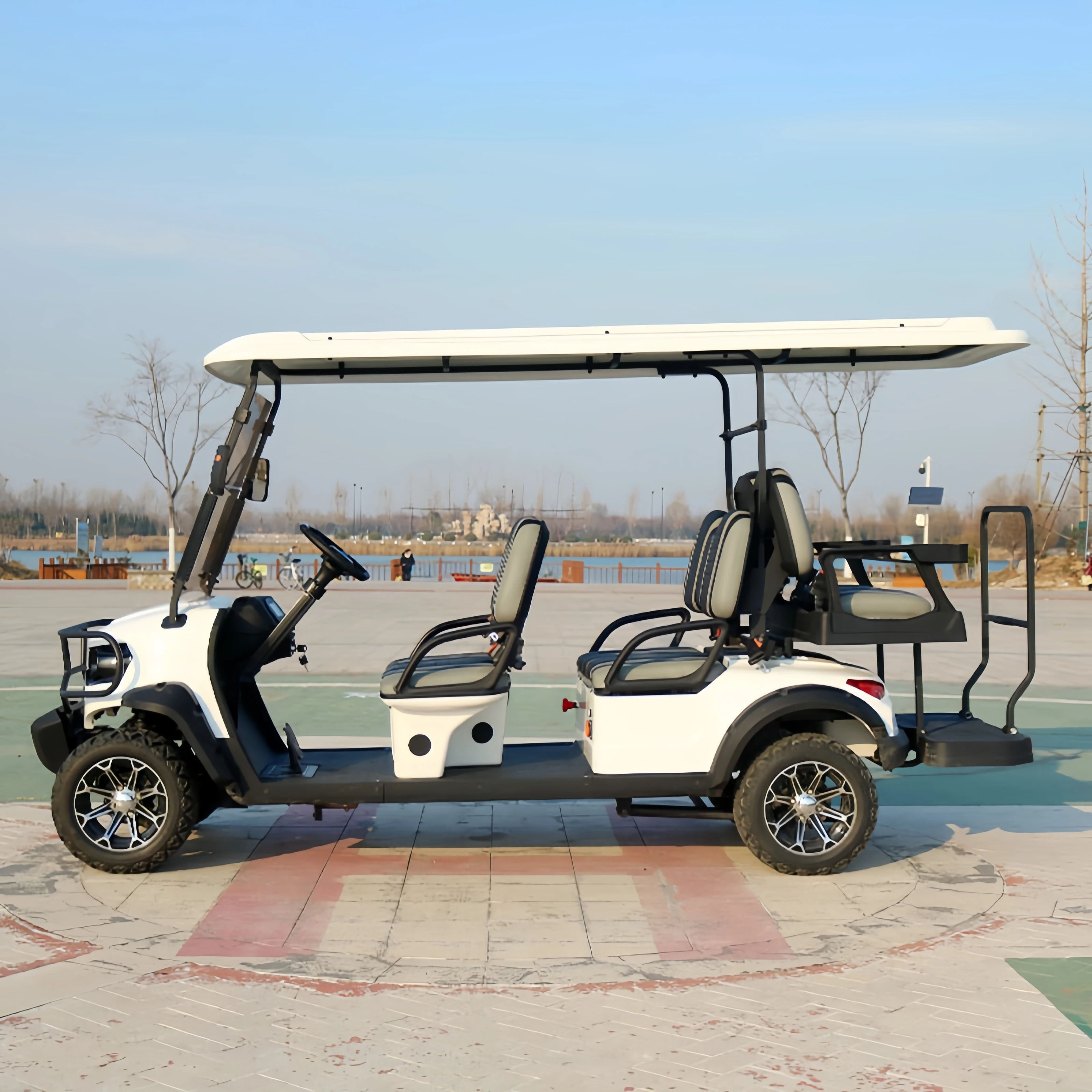 6/8 Person 72V Electric Lifted Golf Cart off Road Buggy 4 Wheel 6+2 Seater Electric Club Car Golf Cart